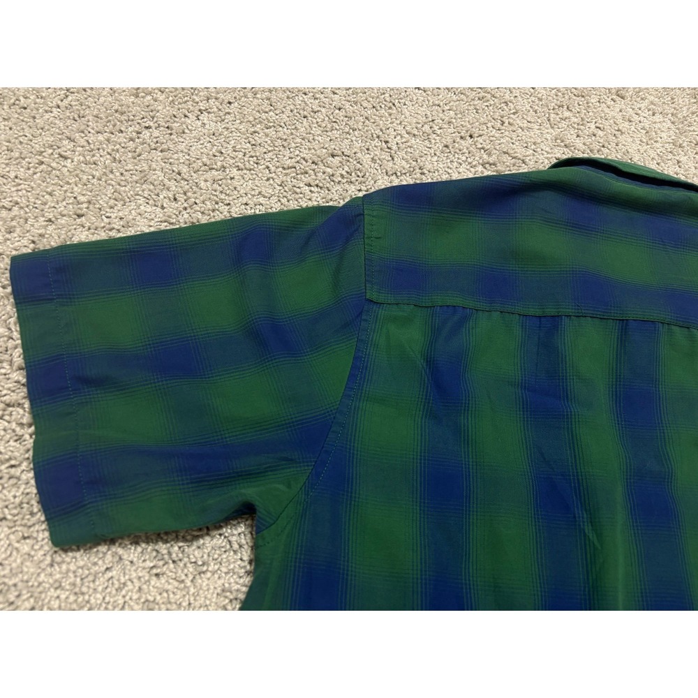 DIXXON Flannel Co. Tahoe Bamboo Blend Short Sleeve Pearl Snap Shirt Green Mens M - Picture 8 of 15